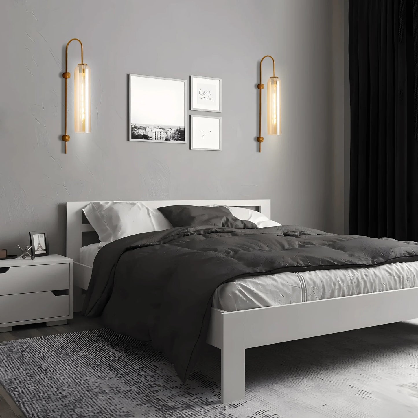 B&B Glass Shade Sconce Wall Lamp