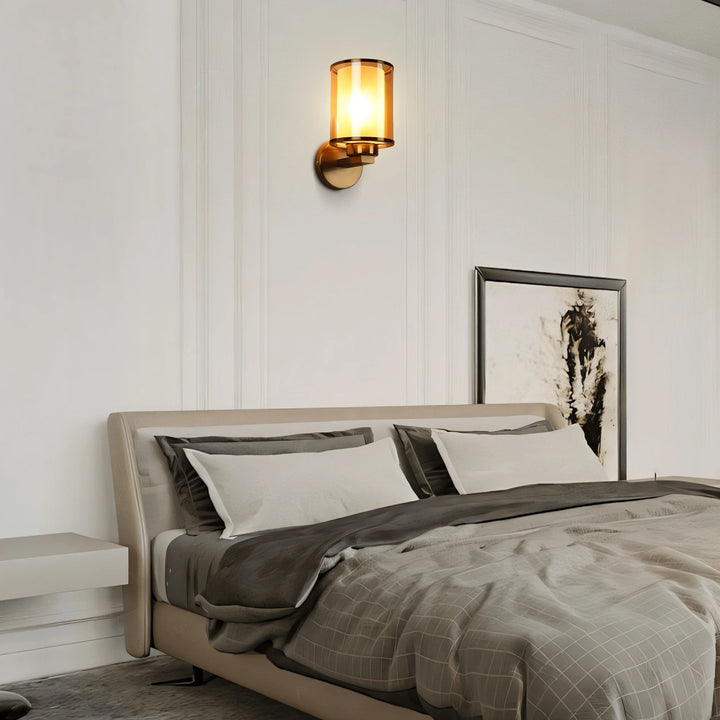 Cylindrical Glass Wall Sconce