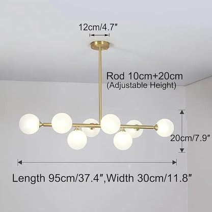 B&B Glass Modern Design Hanging Light - Bliss and Birch