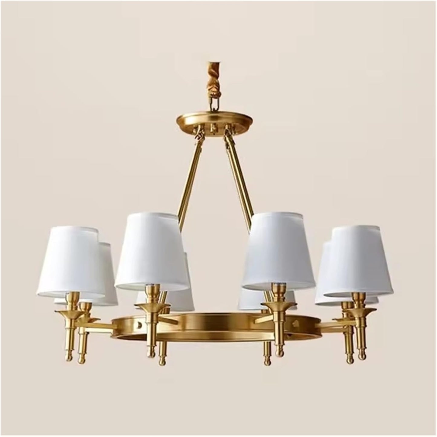 Brass Modern Chandelier – 74 cm Golden Showstopper