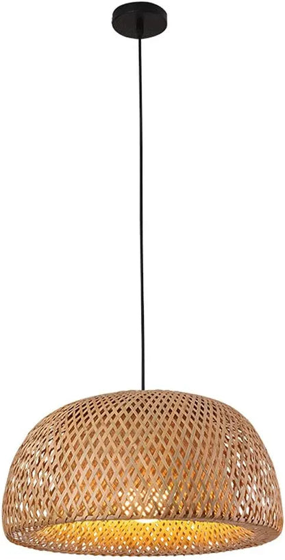 B&B Handwoven Bamboo Dome Pendant Light (Pack of 2)