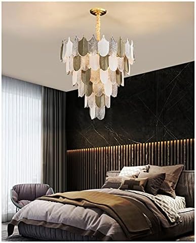 Glam Frost Gold Chandelier – 800 mm Frosted Glass Luxury