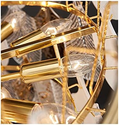 Glam Frost Gold Chandelier – 800 mm Frosted Glass Luxury
