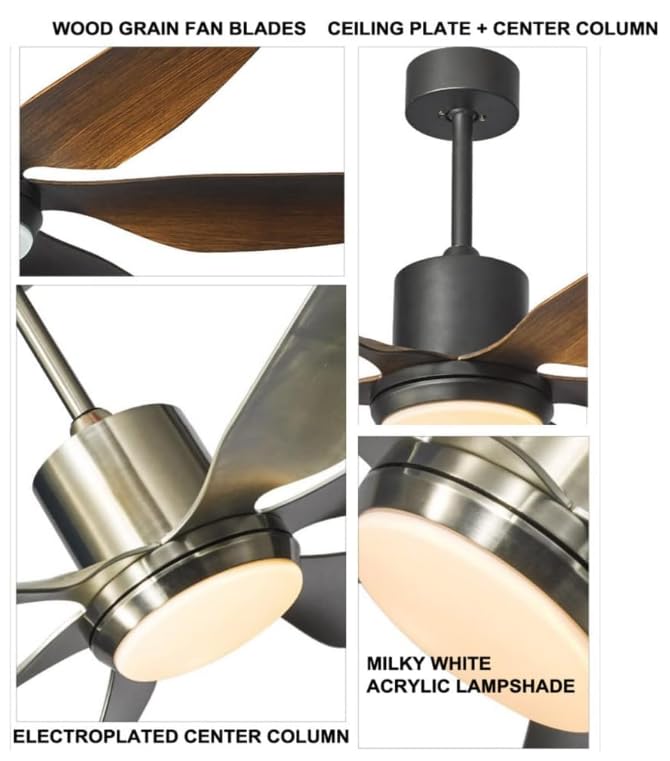 SkyLume Modern LED Fan – 54‑Inch Aerodynamic Blades