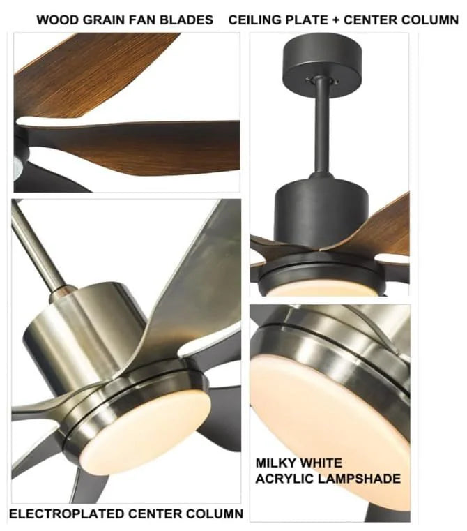 SkyLume Modern LED Fan – 54‑Inch Aerodynamic Blades