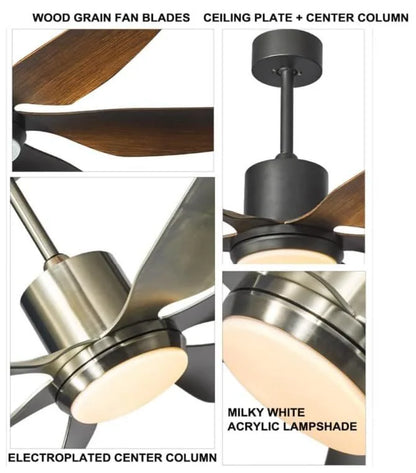 SkyLume Modern LED Fan – 54‑Inch Aerodynamic Blades