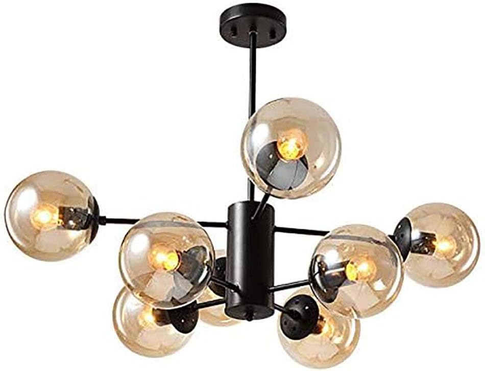 Monochrome Elegance Chandelier – Geometric Crystals & Chic