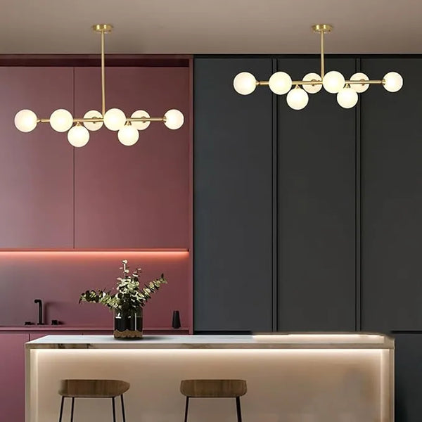 B&B 8 Glass Modern Design Hanging Light