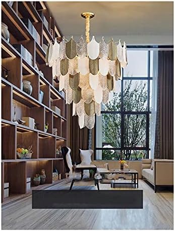 Glam Frost Gold Chandelier – 800 mm Frosted Glass Luxury