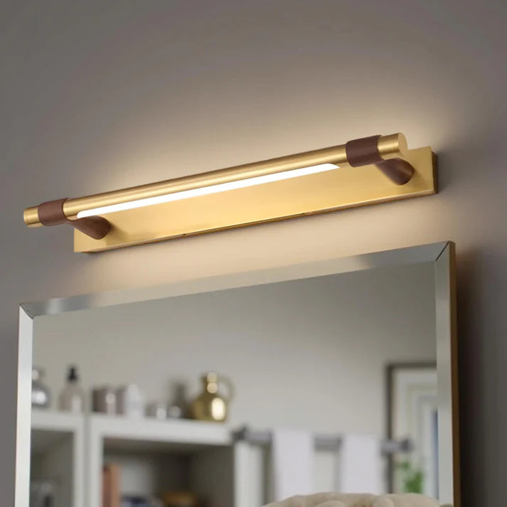 B&B Luxury Gold LED Wall Light with Wood Accents - Bliss and Birch