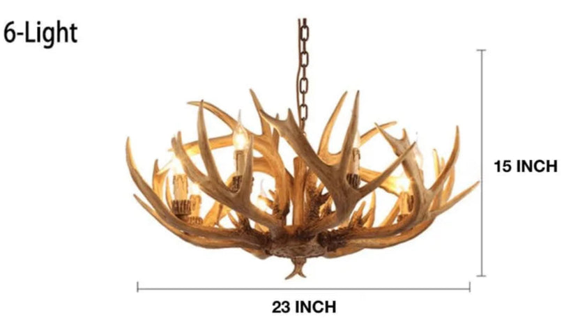 B&B Rustic Antler Chandelier