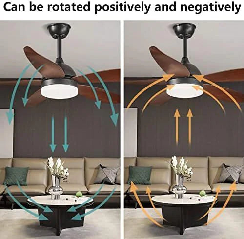 BreezeNova Curved Blade Ceiling Fan – 52‑Inch LED & Remote