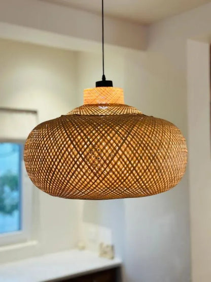 B&B Natural Rattan Ceiling Lamp