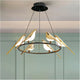 B&B 6 Light Bird Gold Hanging Light