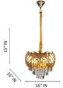 Elegance Sparkle Chandelier – Cascading Crystals & Metal