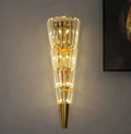 Aurora Luxe crystal wall sconce clean illuminated view