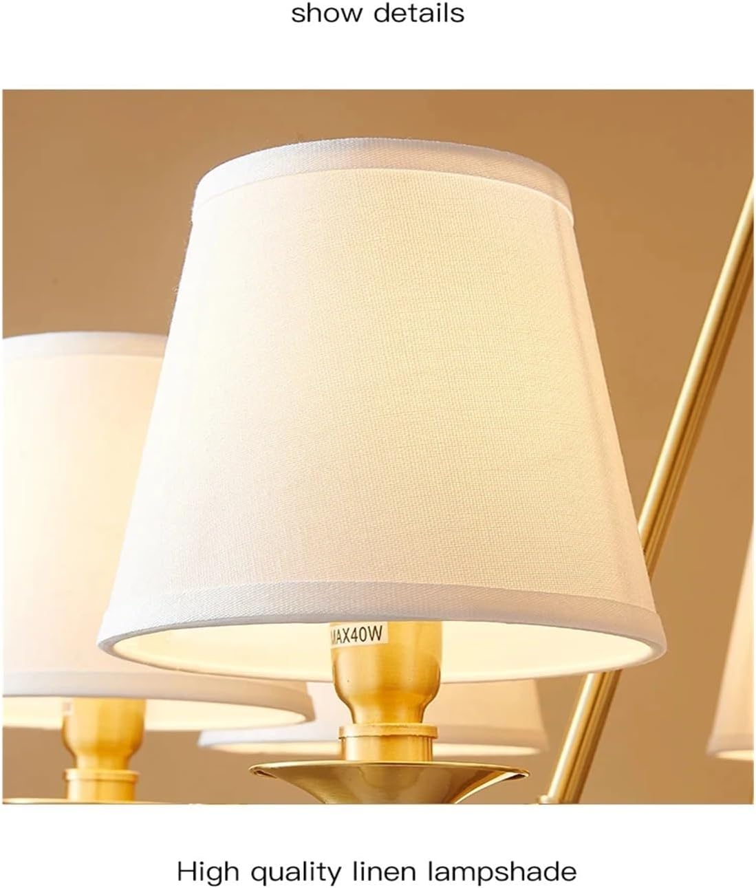 Brass Modern Chandelier – 74 cm Golden Showstopper