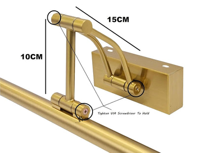 B&B Premium Gold Adjustable LED Mirror Light