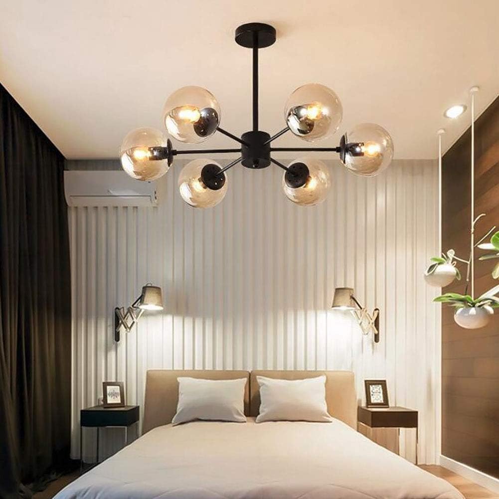 Monochrome Elegance Chandelier – Geometric Crystals & Chic