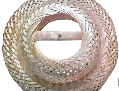 B&B Handwoven Cane Double Dome Pendant Lamp (Pack of 2) - Bliss and Birch