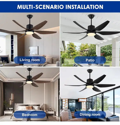 SkyLume Modern LED Fan – 54‑Inch Aerodynamic Blades