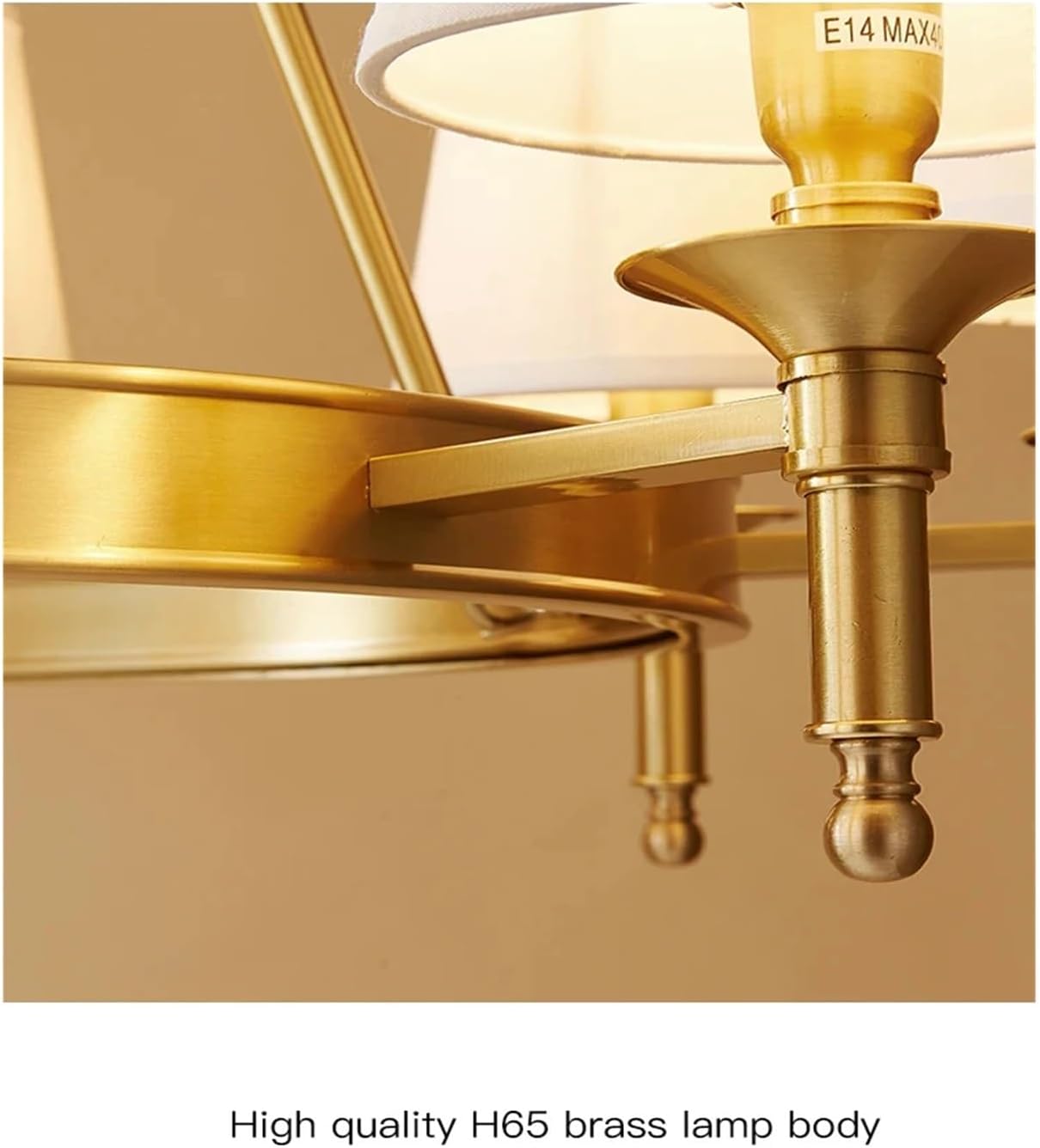 Brass Modern Chandelier – 74 cm Golden Showstopper