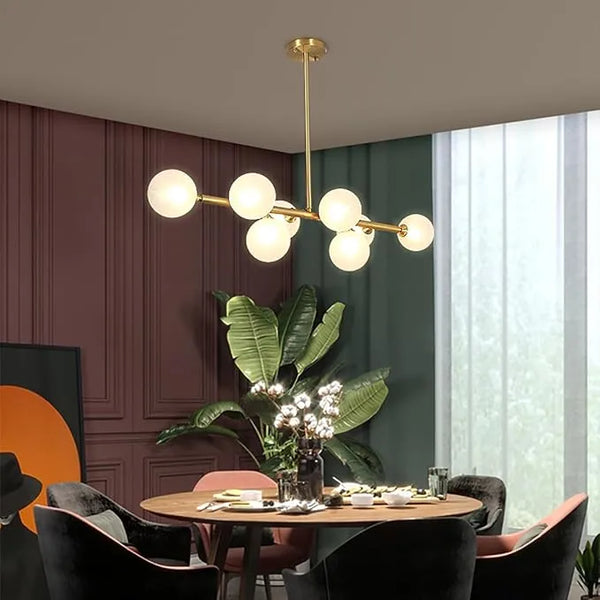 B&B 8 Glass Modern Design Hanging Light