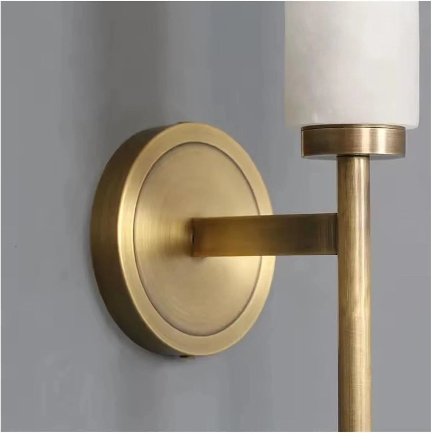 B&B Modern Vertical Frosted Glass Wall Sconce – Gold Finish