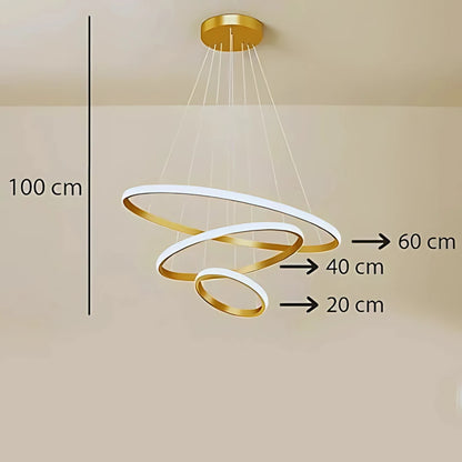 B&B 3 Rings Ceiling Hanging Chandelier