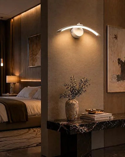 B&B Contemporary Curved LED Wall Light