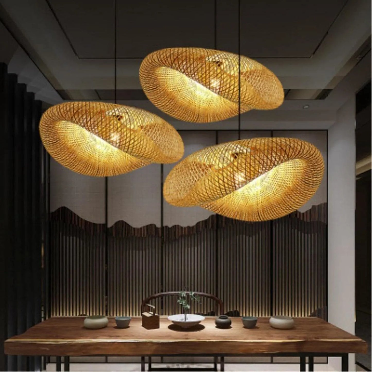 B&B Handwoven Modern Artistic Hanging Lamp (Pack of 2)