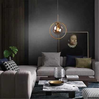 B&B Gold Hanging Light - Bliss and Birch