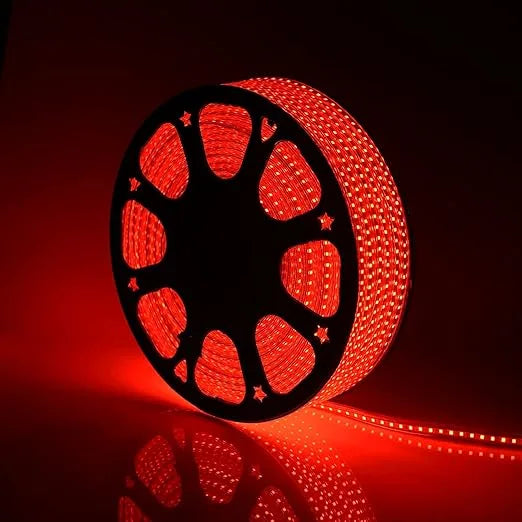 B&B Bold Red LED Rope Light – Flexible Waterproof Decorative Roll - Bliss and Birch