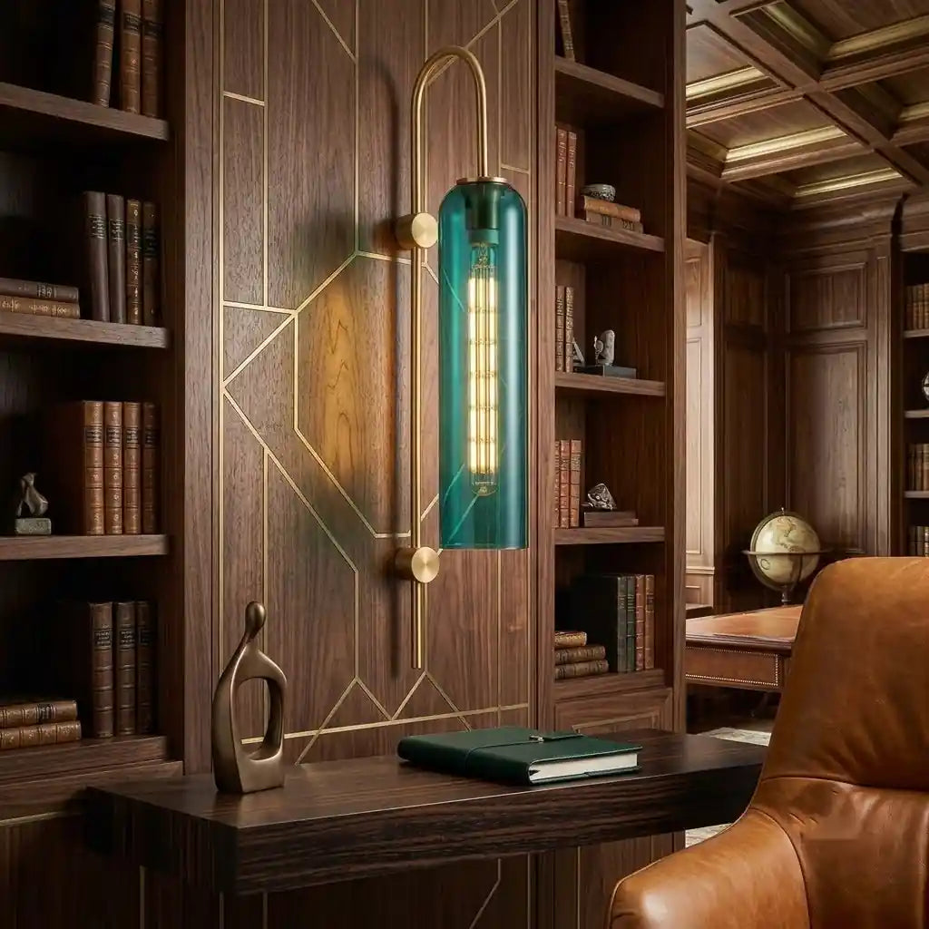 Tall Designer Glass Tube Wall Sconce (Pack of 2)