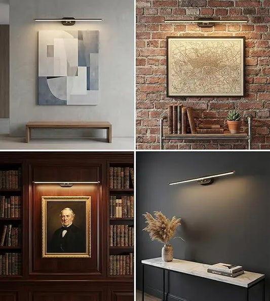 B&B Modern Black LED Wall Light with Copper Accents