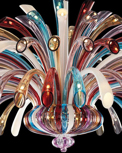 Handcrafted White Glass Chandelier – 900 mm Luxury Statement