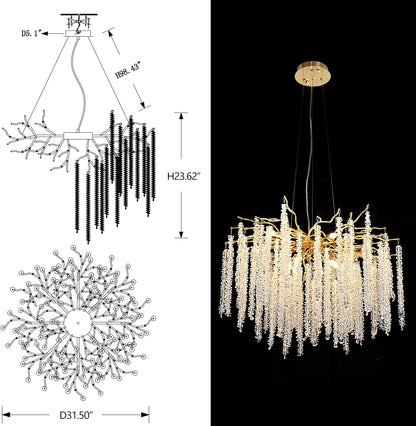 Majestic Layered Crystal Chandelier – Grand C‑Series