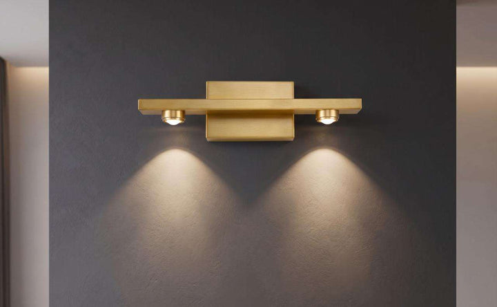 Bliss & Birch Antique Brass Two-Light Accent Bar