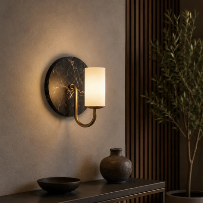 Vesta Green Marble Wall Lamp