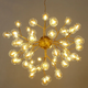 B&B Hand Blown Clear & Frosted Glass Chandelier