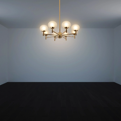 8 Globe Gold Chandelier - Bliss and Birch