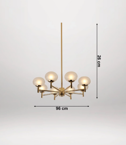 8 Globe Gold Chandelier - Bliss and Birch