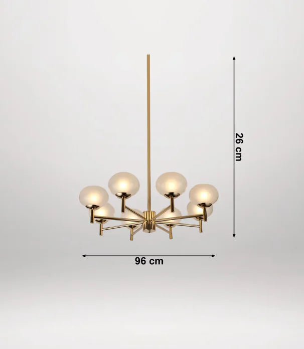 8-Globe Gold Modern Chandelier