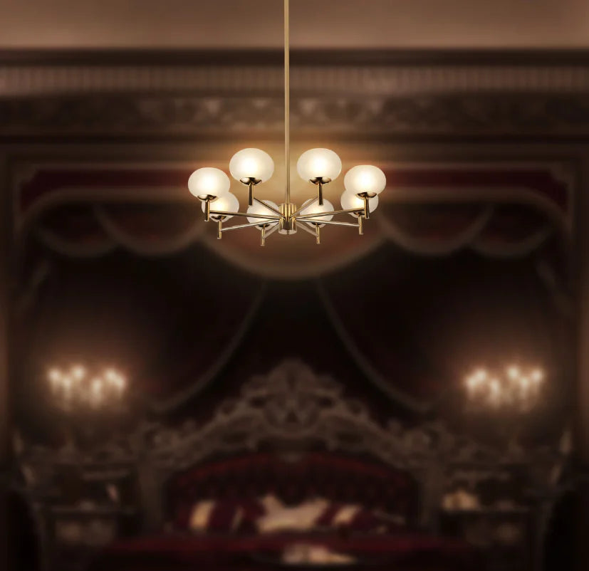 8-Globe Gold Modern Chandelier