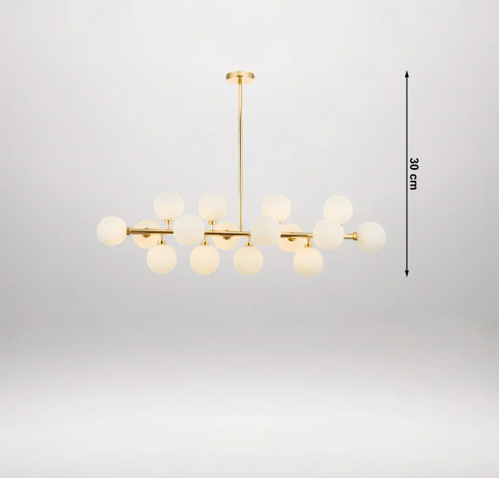 Suspension reference for the linear globe chandelier