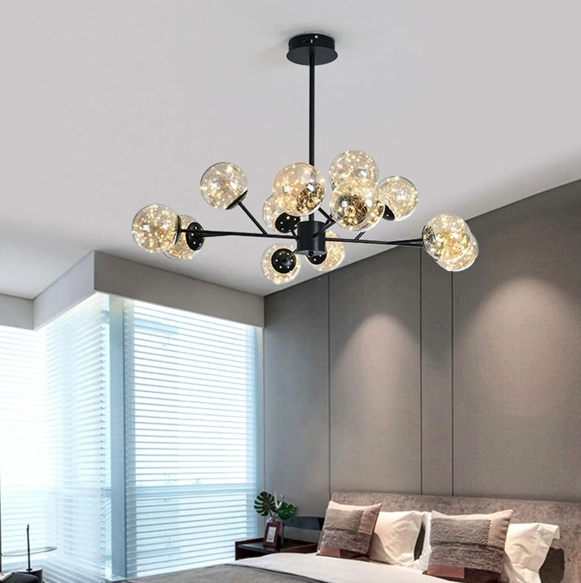 B&B Modern 12 Glass Chandelier