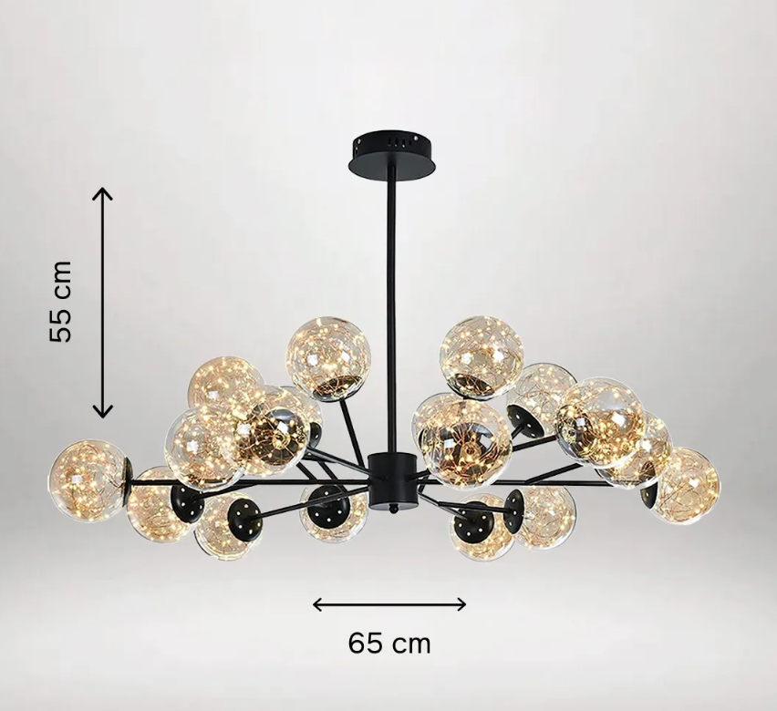B&B Modern 12 Glass Chandelier