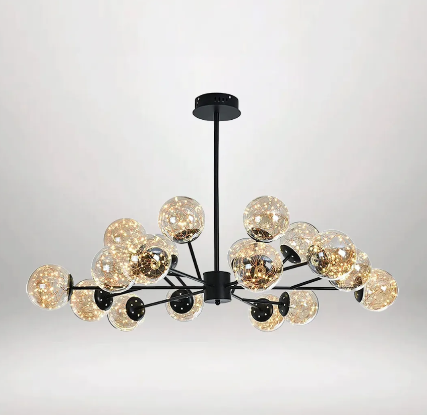 B&B Modern 12 Glass Chandelier