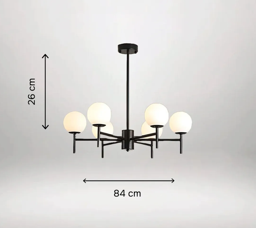 B&B Modern Globe Bubble Chandelier