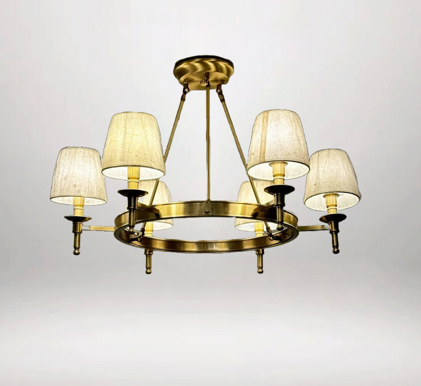 B&B Brass Modern Chandelier